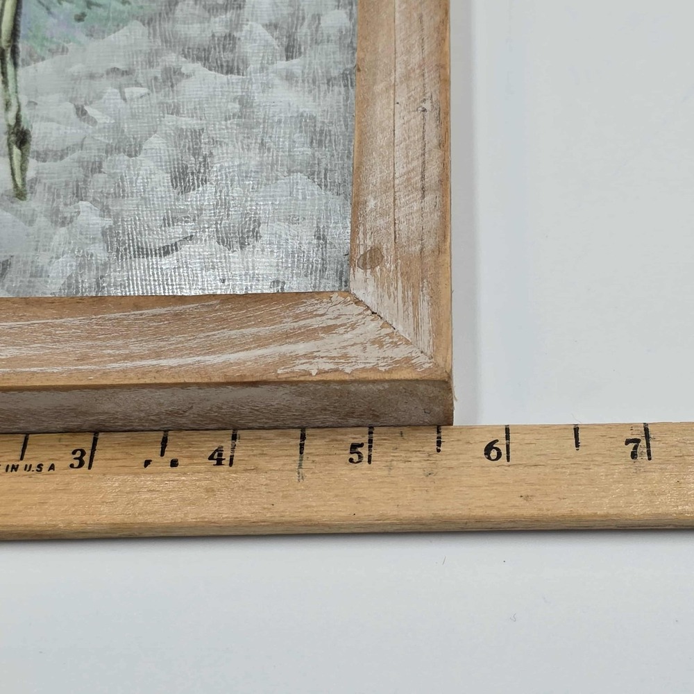 Uniquely Painted Feather Trio on Metal and Rustic Wood Framed Wall Art - Picture 10 of 16